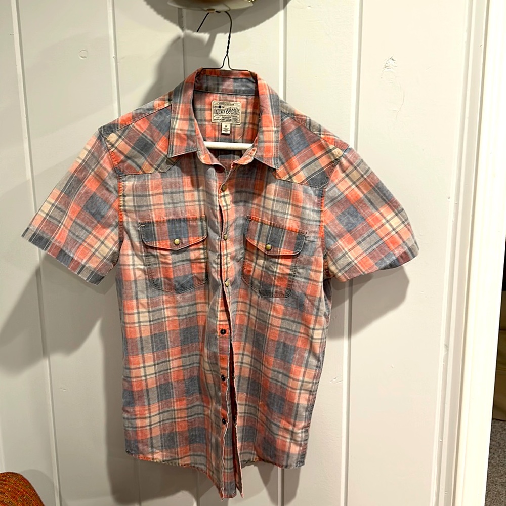 Lucky Brand Snap button cowboy short sleeve